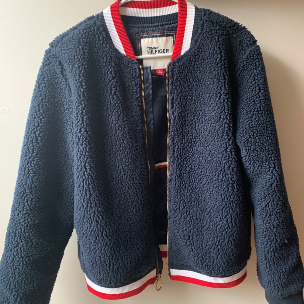 Tommy Hilfiger fluffy bomber jacket